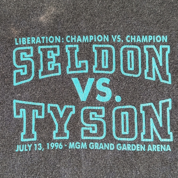 SELDON VS TYSON w/Original (Cancelled) Fight Date of July 13, 1996 RARE XL - Picture 2 of 15